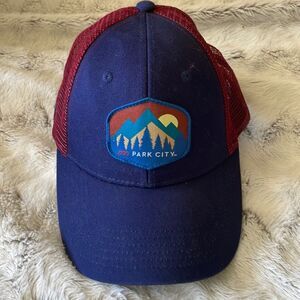 Park City Utah Canyons Ski Resort SnapBack mesh baseball hat unisex men